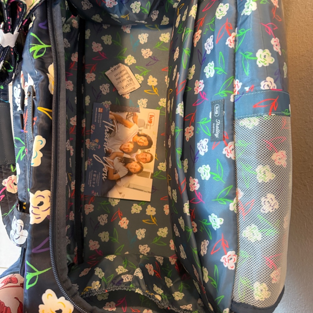 LUG Bright Floral Trolley Duffel~NEW with tags - Picture 6 of 16